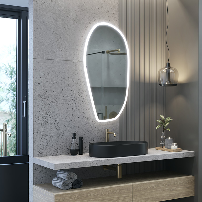 Spiegel LED Onda Slim