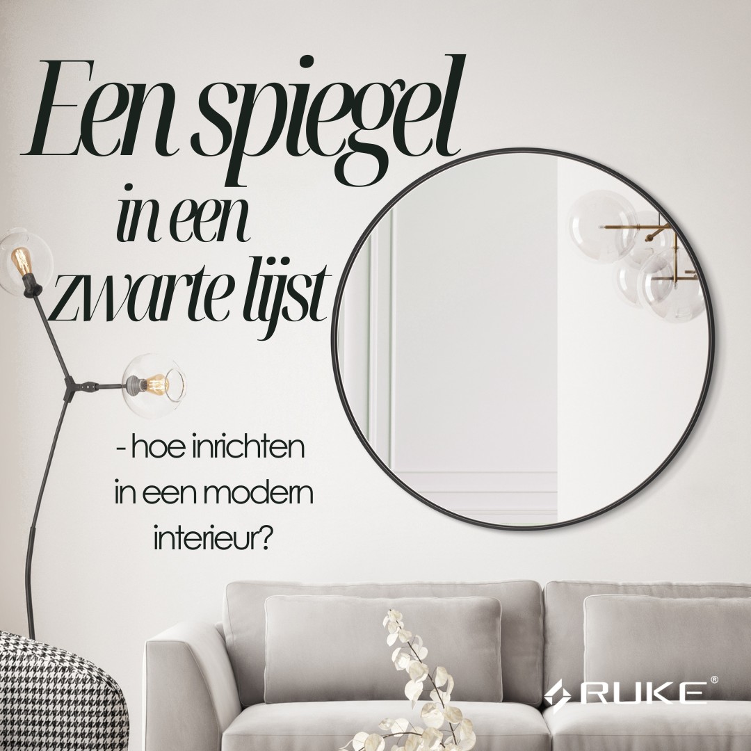 Een spiegel in een zwarte lijst – hoe inrichten in een modern interieur?