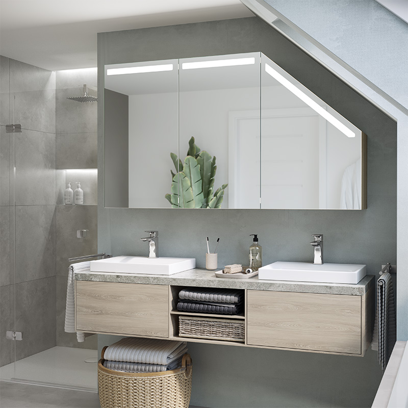 Dachschragen mit LED-Spiegel für Primaveros