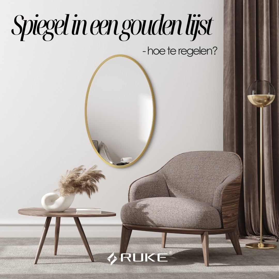 Spiegel in een gouden lijst – hoe te regelen?