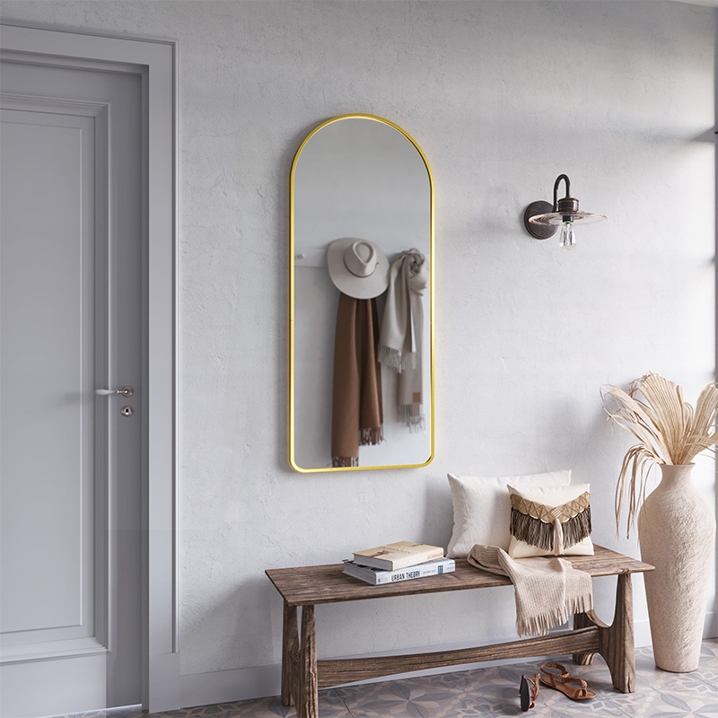 Spiegel met aluminium lijst Porta