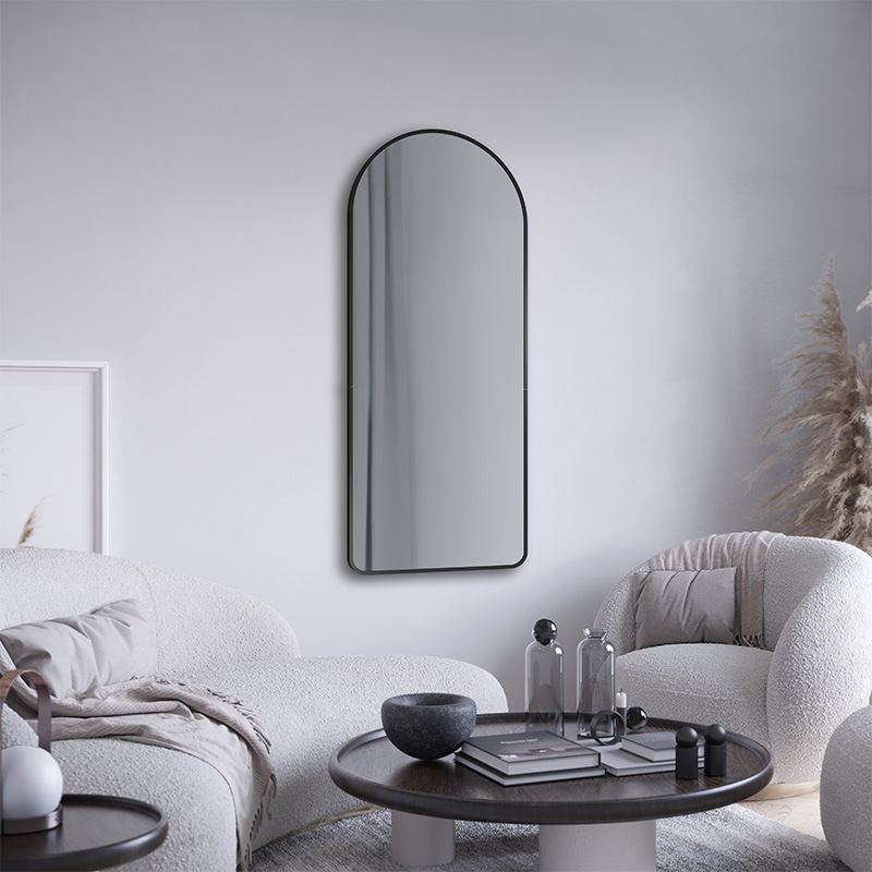 Spiegel met aluminium lijst Porta