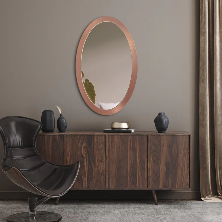 Mirror framed Oval Bold